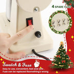 Electric Coffee Grinder Burr Espresso Coffee Bean Grinder Small Automatic Stainless Steel Coffee Mill With Brush, Creamy White