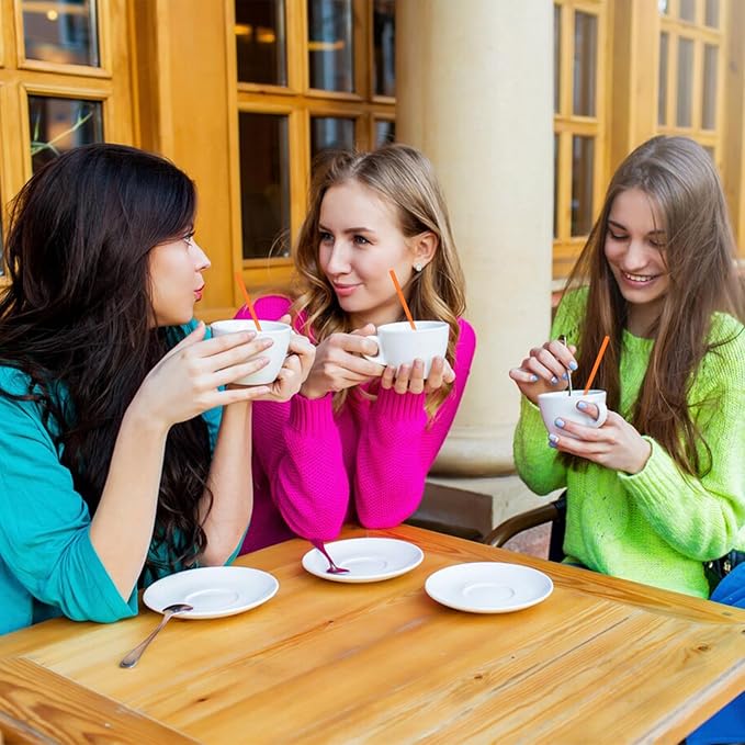 500 Pcs Neon Orange Coffee Stir Sticks Set Acrylic Stir Stick Holder Heather Orange Coffee Stirrers Holder Cocktail Straws for Coffee Bar Party Thanksgiving