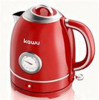 Kawu Electric Kettle, 1.3L/1.4QT Retro Electric Kettle Hot Tea Water Boiler with 304 Stainless Steel Inner, 1000W Fast Boiling Kettle with Boil-Dry Protection, Auto Shut Off, Keep Warm, Food Grade