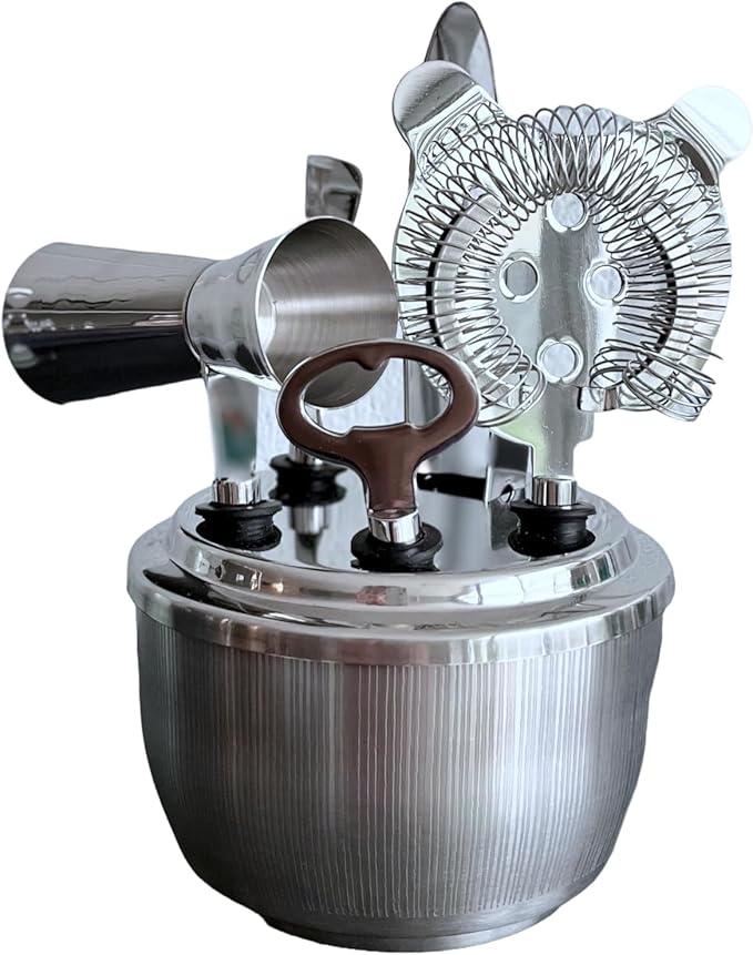 Silver Stainless Steel Cocktail Shaker and Bar Equipment | Silver Bar Tools
