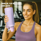 32oz Water Bottle with Comfort Grip Handle, Gym Water Bottle, Insulated Steel Water Bottle with Wide Mouth, No Straw