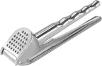 New Star Foodservice Commercial Grade Self Cleaning Cast Aluminum Garlic Press, 6.5-Inch