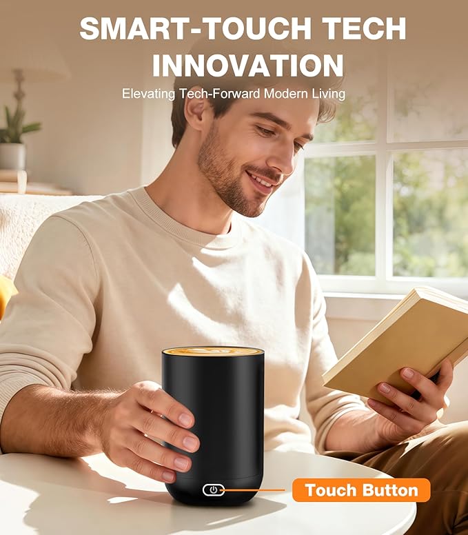 Self Heating Coffee Mug T1-16oz Fast Heating & Ultra Long-Lasting Battery Life, Heated Coffee Mug Up to 149℉ - Touch & App Controlled Coffee Mug, Birthday Gifts for Women and Men