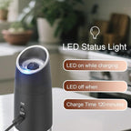 Electric Salt and Pepper Grinder Set – Rechargeable Gravity Automatic Pepper Mill Gift Set with LED Light & 6 Adjustable Coarseness