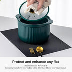 LEXMORE PVC Woven Placemats 6 PCS Wipeable Indoor/Outdoor Table Mats Washable Vinyl Place Mats for Dining Table, Set of 6-Black