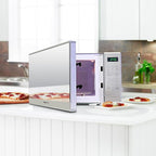 Total Chef 0.7 Cu Ft Microwave Oven - Stainless Steel Compact Style Microondas, Smart Countertop Kitchen Appliance With Digital Touch Use, Pre-Set Function, 10" Turntable, Easy To Use Horno, 700 watt