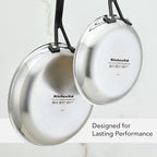 KitchenAid Polished Stainless Steel Frying Pan Set/Skillets