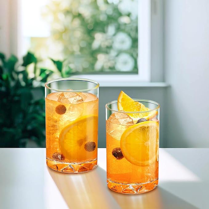 Amazing Abby - Liberty - 10-Ounce Plastic Tumblers (Set of 6), Drinking Glasses, Reusable Cups, BPA-Free, Shatter-Proof, Dishwasher-Safe (Made of Plastic, NOT Glass)