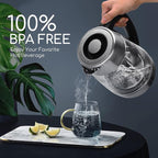 Aigostar Electric Kettle, Tea Kettle with Temperature Control and Tea Infuser, 1500W Hot Water Kettle with Variable Temperature, Keep Warm Function, LED Indicator Light Change, Auto Shut-Off, 1.7L