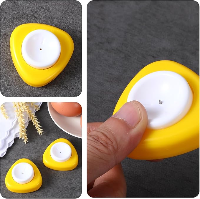 2 Pcs Raw Eggs Piercer Egg Hole Poker Puncher with Base Safety Lock to Get Good Hard Boiled Egg Easy Peeler Shell Remover Poker with Retractable Sharp Pin for Boiling Eggs Kitchen Tools