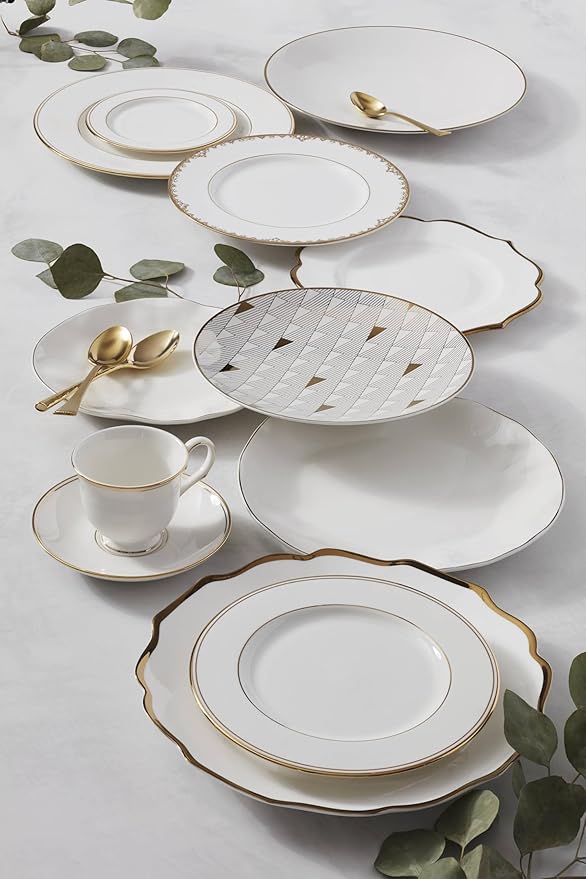 Lenox White Trianna Gold Salad Plate, 1.27 LB