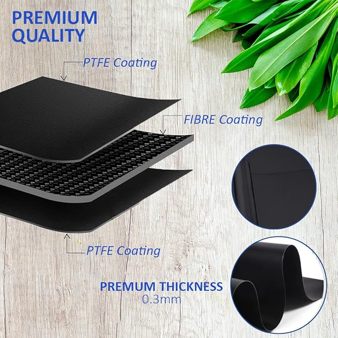 Oven Liners for Bottom of Oven, 2 Pack Large Thick Heavy Duty 100% Non-stick Reusable Teflon Oven Mat, 25”x17” Baking Mat for Electric, Gas, Toaster Ovens, Grills,Kitchen Friendly Cooking Accessory