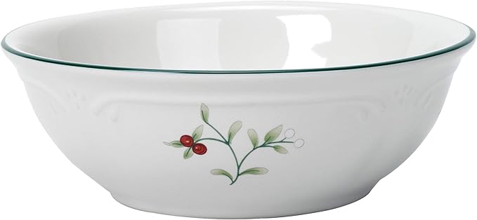 Pfaltzgraff 5072007 Winterberry Holiday 16 Piece Dinnerware Set, Service for 4, White