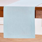 Solino Home Linen Table Runner 120 Inches Long - 100% Pure Linen Ice Water Dining Table Runner 14 x 120 Inch for Summer - Fete