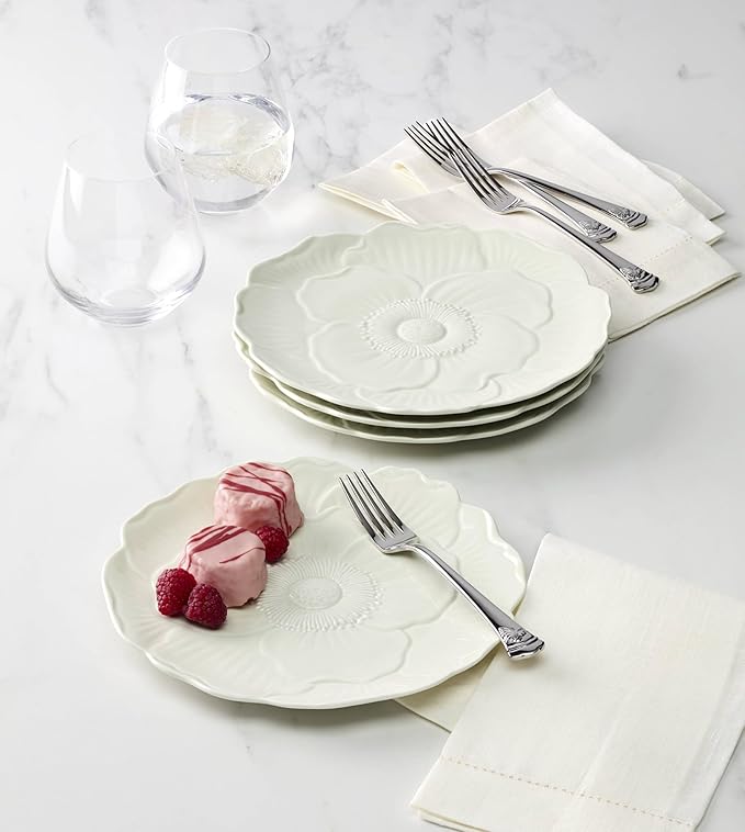 Lenox 897161 Butterfly Meadow Floral Accent Plates, Green, Set of 4