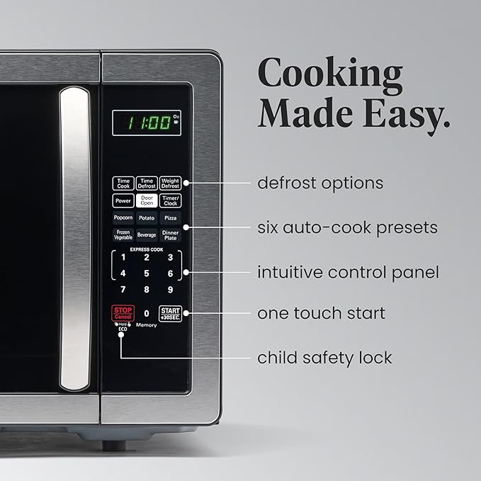 Farberware FMWO11AHTBKB 1.1 Cu. Ft. Stainless Steel Countertop Microwave Oven