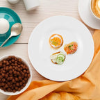 Melamine Dinner Plates,Round,Wide Side, Deep Plate,White,10 Inches,Set of 6,PYW-10-06