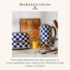 MACKENZIE-CHILDS Electric Kettle, Stainless-Steel Tea Kettle, Blue-and-White Royal Check