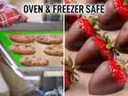 Zulay Kitchen (2 Pack) Silicone Baking Mat Sheet Set - Reusable Baking Mat Nonstick - Half Sheet Baking Mat For Oven - 16.5" x 11.6" (Light Green)