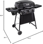 Char-Broil® Classic Series™ Convective 3-Burner with Side Burner Propane Gas Stainless Steel Grill - 463773817-P2