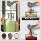 Coffee Scoop & Funnel for Reusable K Cup Refillable Coffee Pods, Coffee Measuring Spoon 2 Tablespoon Capacity, Scoop with Funnel for Ground Coffee, Protein Powder, Tea (Grey, 1 Pack)