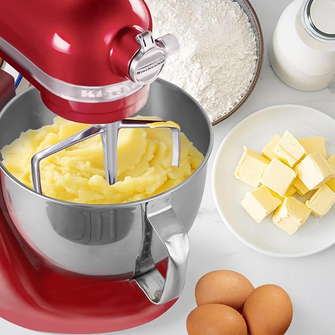 Flat Beater for KitchenAid 7QT Bowl-lift Stand Mixers, Stainless Steel Paddle Accessories for Kitchen aid, Dishwasher Safe