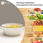 Yeacccng Deep Soup Bowls Set of 3, 46oz Large Cereal Bowls, Large Soup Bowl for Kitchen, 8 inch Diamond Pattern Decorative Bowls, Dishwasher & Microwave Safe, Scratch-Resistant, Lead-Free, Easy Clean