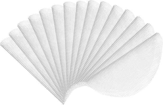 uxcell 15pcs Silicone Steamer Liners, 6.3" Bamboo Steamer Liner Non-Stick Silicone Air Fryer Steamer Liners for Buns Dumplings Pastry Baking White