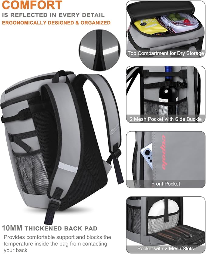 Capolo 36/45 Cans Cooler Backpack Insulated Waterproof for Women Men Lunch Backpack Coolers Leak Proof Soft Cooler Bags