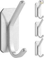 Paoli Heavy Duty Adhesive Hooks,Self-Adhesive Hooks Multiple Colors and Styles 30 lb Maximum Load for Home Schools and Offices (4pc, White)