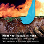Walfos Silicone Basting Pastry Brush, Heat Resistant Pastry Brush Set, Strong Steel Core and One-Pieces Design, Perfect for BBQ Grill Baking Kitchen Cooking, BPA Free and Dishwasher Safe, 2 Pcs (Blue)