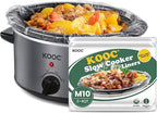 KOOC Slow Cooker Liners 11"x17" 10 count Middle Size Disposable Plastic Bags Pot Liners Cooking Bags Fit 3 qt to 4 qt Pot BPA Free