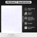 Premium Kitchen Towel (28”x20”, 12 Pack) 100% Cotton Dish Towels Cloths Large Hand Towels Tea Towels for Kitchen with Hanging Loop, Reusable Cleaning Cloths, Fast Dry Lint Free Linen | Pure White