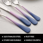 20-Pieces Color Silverware Sets for 4,Pink and gray Handle Stainless Steel Cutlery Set, Include Forks Spoons and Knives Set, Dishwasher Safe Utensil Sets for Home Restaurant