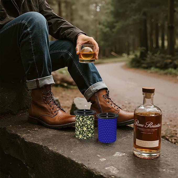 Clear Ice Cube Maker, 2 Pack Large Ice Cube Molds, Ice Ball Maker Mold for Whiskey Lover, 2.5" Stainless Steel Ice Maker, Easy-release Old Fashioned Ice Cube Mold, Special Bourbon Gifts for Men