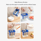 ZJchao Greek Yogurt Strainer, 0.05 Gallon/200ml Stainless Steel Non Stick Yogurt Filter for Thick Greek Yogurt, Soybean Milk, Berries, Soup, Fruit Juice, Coffee