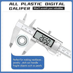 Digital Caliper Measuring Tool, Stainless Steel Vernier Caliper Digital Micrometer with Large LCD Screen, Easy Switch from Inch Metric Fraction, 6 Inch/150mm Caliper Tool for DIY/Household