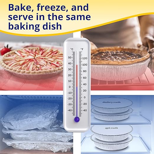 IDL Packaging 9" Round Aluminum Foil Pans (Pack of 100) - 1.75" Deep, Angled Walls - For Roasting, Baking, Cooking, Freezing - Disposable Aluminum Food Containers - Pie & Tart & Leftover