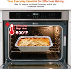 Aluminum Pans with Clear Lids 9x13-10 Pack Aluminum Foil Pans, Heavy Duty Disposable Pans for Cooking, Storing, Prepping, and Freezing Food