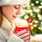 Jinei 120 Pcs Christmas Wooden Coffee Stirrers Wood Cocktail Coffee Stir Sticks Disposable Drink Stirrers for Stirring Hot Chocolate Milkshake Restaurant Home Office (Assorted Style)