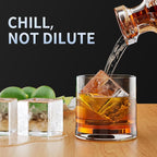 Large Ice Cube Tray for Whiskey: FDDBI Silicone Ice Cube Trays with Lid - 2Pack Big Square Old Fashioned Ice Cube Maker for Cocktail - 2inch Huge Cubed Ice Trays for Whisky