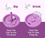 VINUR 40 oz Tumbler with Handle and Straw Lid-Reusable Stainless Steel Insulated Tumbler Cup for Water Coffee, Leakproof Travel Mug with Rubber Base(Lilac Purple)