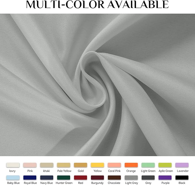 Softalker Rectangle Tablecloth, Waterproof & Stain Resistant Table Cloths Wrinkle Free Fabric Washable 210GSM Polyester Table Cover for Dining/Party/Outdoor - 52 x 70 inch,Light Grey