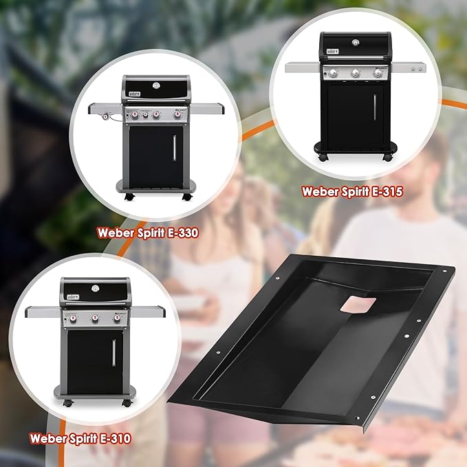 69804 Grease Tray for Weber Spirit 300 Series Grills, Drip Pan Tray for Weber Spirit E-310 (2013 and Newer), Spirit E-310 E-320 E-330 S-310 S-320 S-330, Grease Tray for Weber 69804 Parts