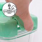 Instant Pickle Maker Vegetable Press Tsukemono Container Rectangle Made in Japan BPA Free (Green 0.8L)
