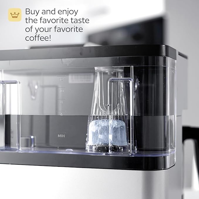 Water Filter Holder and 12 Water Filters for Keurig K-Compact, K-Duo Hot & Iced, K-Duo, K-Duo Essentials, K-Latte - for Use in All Keurig Brewers with Water Reservoir Shorter than 8” Tall