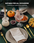 EUIRIO 40-Piece Matte Gold Silverware Set, Modern Flatware Set for 8, Premium Stainless Steel Cutlery Set with Forks Spoons and Knives, Heavy Duty Kitchen Utensils Set, Heavy Duty Dishwasher Safe