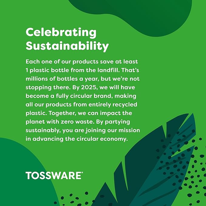 Tossware RESERVE 16oz Stacking Pint, SET OF 4, Premium Quality, Dishwasher Safe & Heat Resistant Unbreakable Plastic Beer Glasses