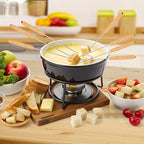 Blcculi 24 PCS Stainless Steel Fondue Forks,9.4 Inch Fondue Sticks,6 Color Coding Cheese Fondue Forks with Heat Resistant Handle,for Chocolate Fountain,Roast Meat,Cheese Fondue,Dessert Fruits