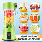 Portable Blender Make Shakes and Smoothies - USB Rechargeable Personal Size Mini Blender Freshly Squeezed, 380Ml BPA Free Travel Cup in Picnic/Office/Gym